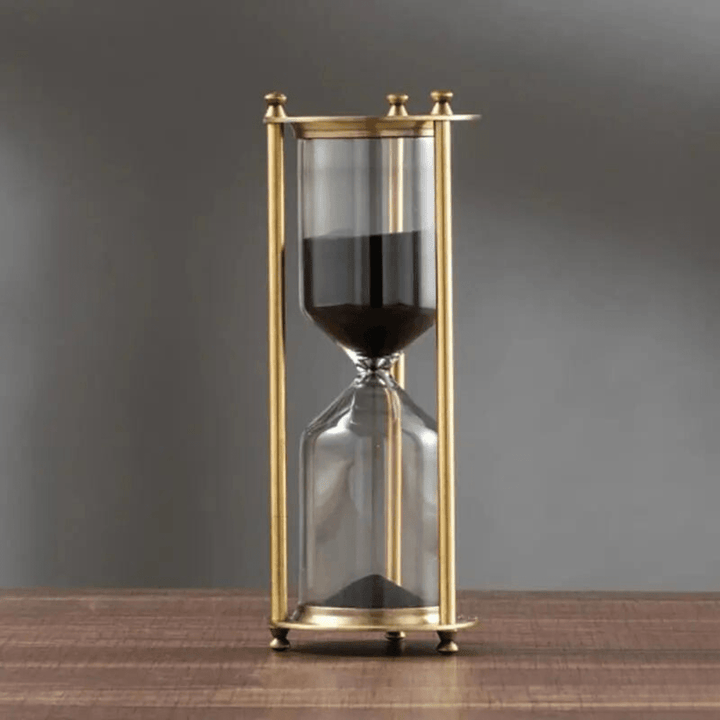 Timeless Brass Hourglass with Purple Sand 3