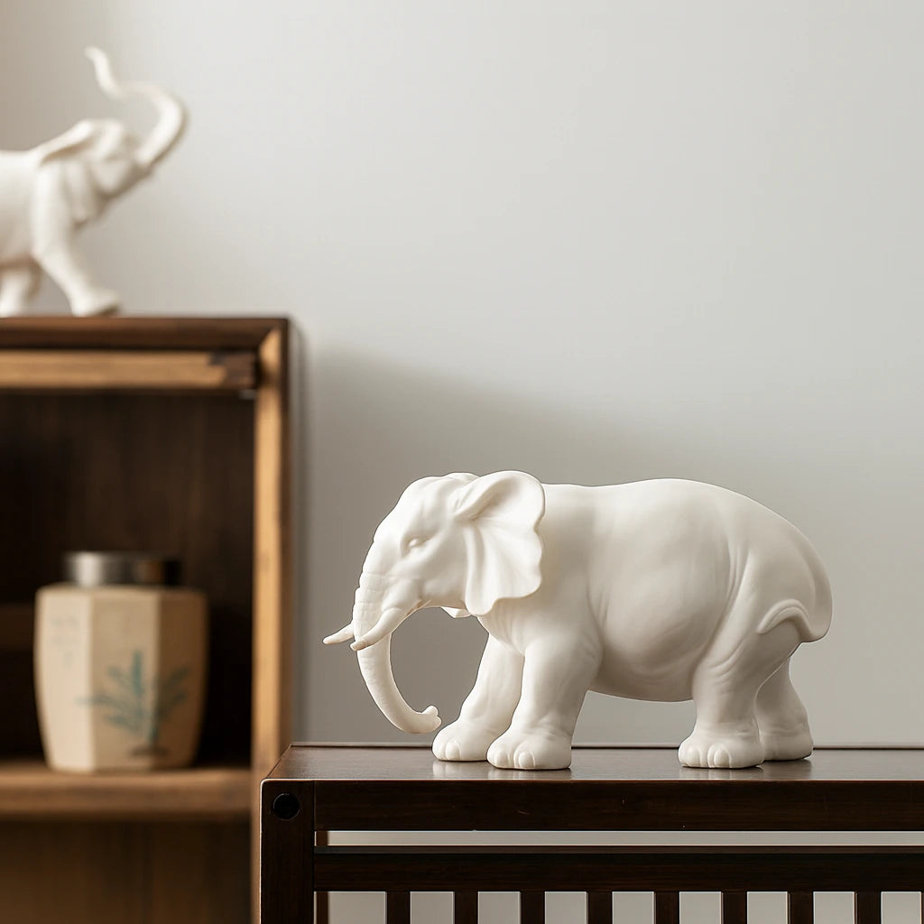 Timeless Ceramic Elephant Statue 3
