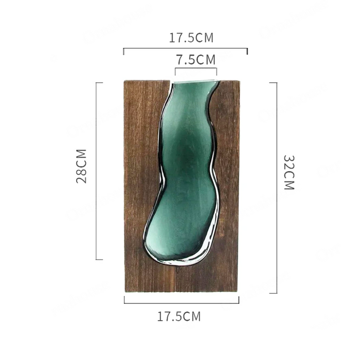 Timeless Glass And Wood Vase 6