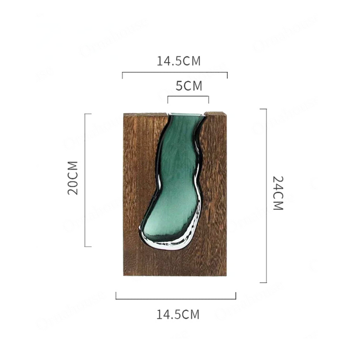 Timeless Glass And Wood Vase 7