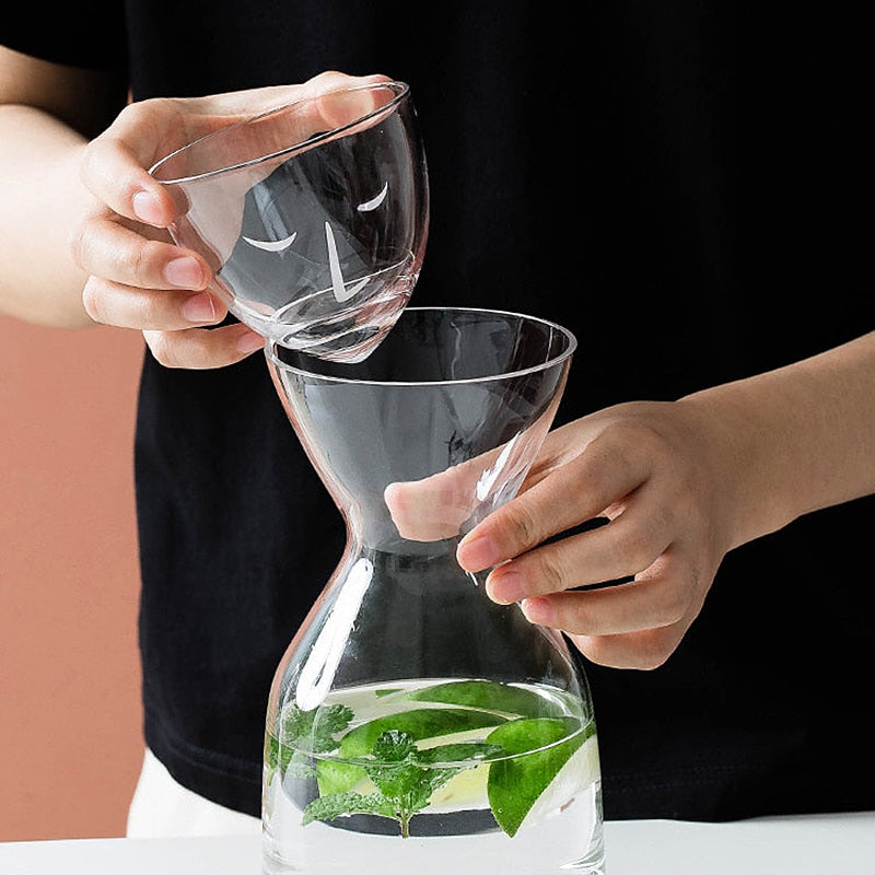 Timeless Glass Bedside Carafe and Glass 2
