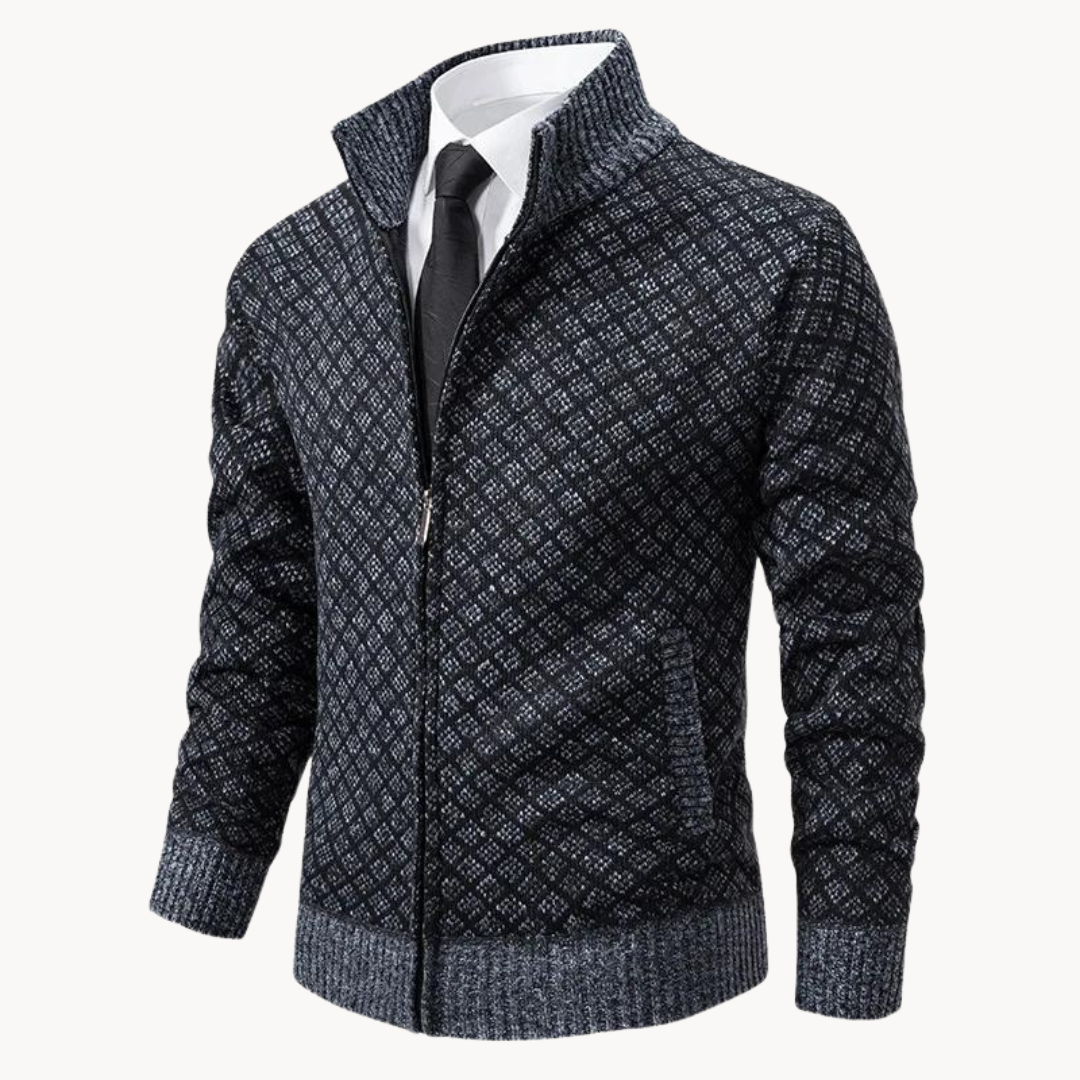 Timeless Jacquard Half Zip Sweater 0