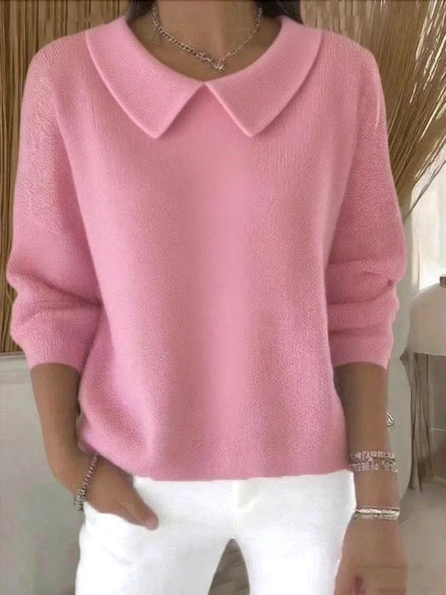 Timeless Knit Women's Sweater with Collar 4
