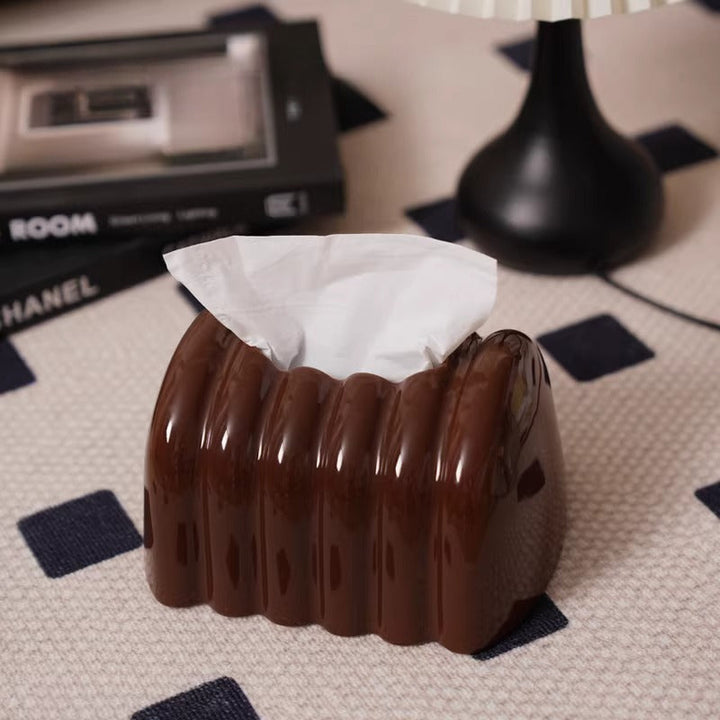 Timeless Ribbed Ceramic Tissue Box Cover 1