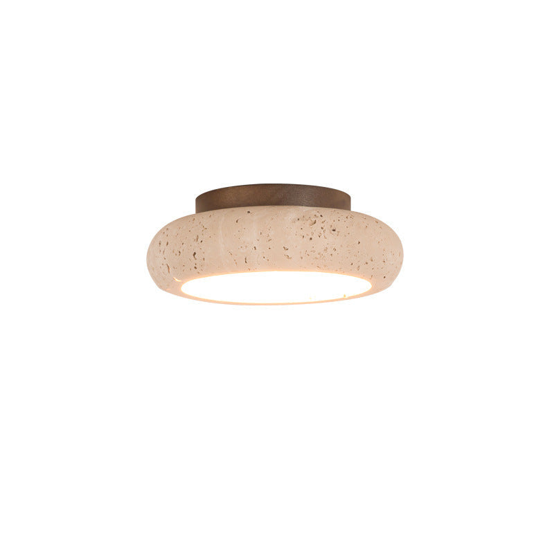 Timeless Travertine Flush Mount Ceiling Light 0