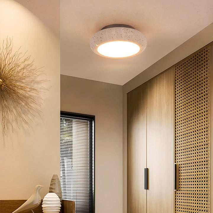 Timeless Travertine Flush Mount Ceiling Light 1