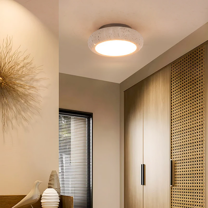 Timeless Travertine Flush Mount Ceiling Light 2