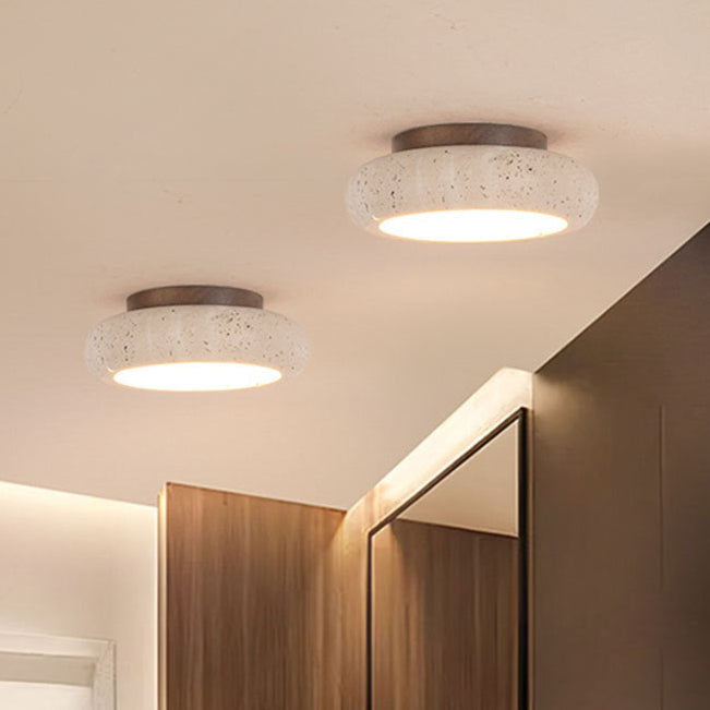Timeless Travertine Flush Mount Ceiling Light 3