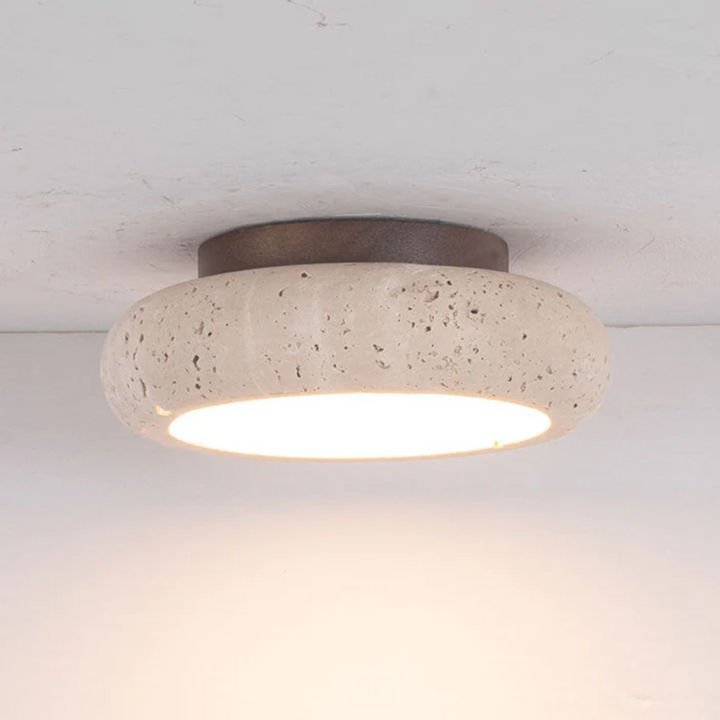 Timeless Travertine Flush Mount Ceiling Light 3