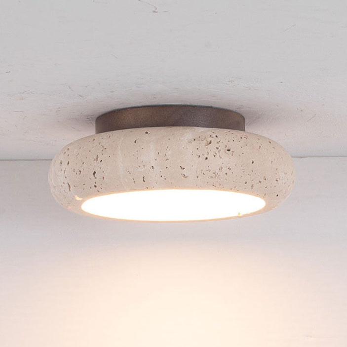 Timeless Travertine Flush Mount Ceiling Light 5