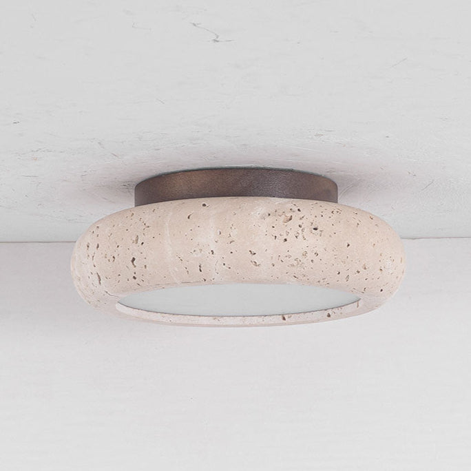 Timeless Travertine Flush Mount Ceiling Light 6
