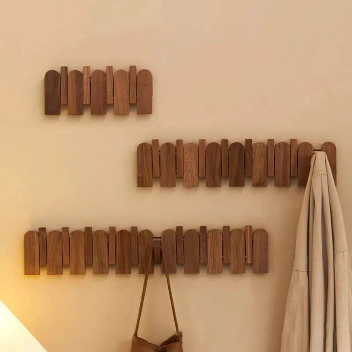 Timeless Walnut Wall-Mounted Coat Rack 1
