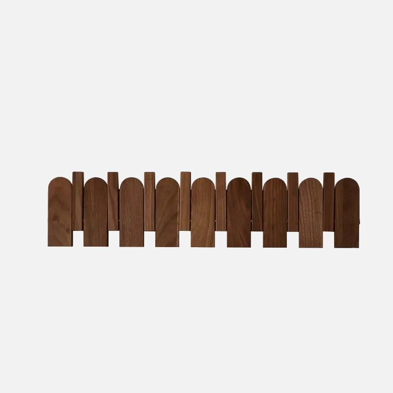 Timeless Walnut Wall-Mounted Coat Rack 12