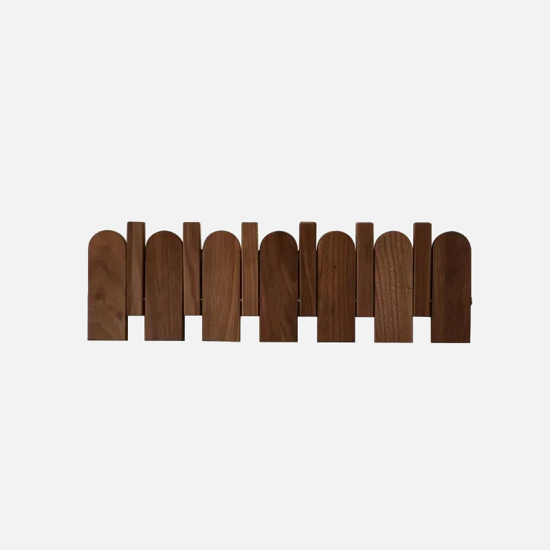 Timeless Walnut Wall-Mounted Coat Rack 13