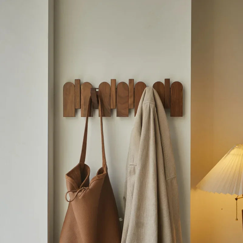 Timeless Walnut Wall-Mounted Coat Rack 2