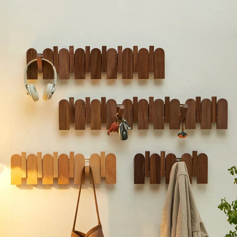 Timeless Walnut Wall-Mounted Coat Rack 3