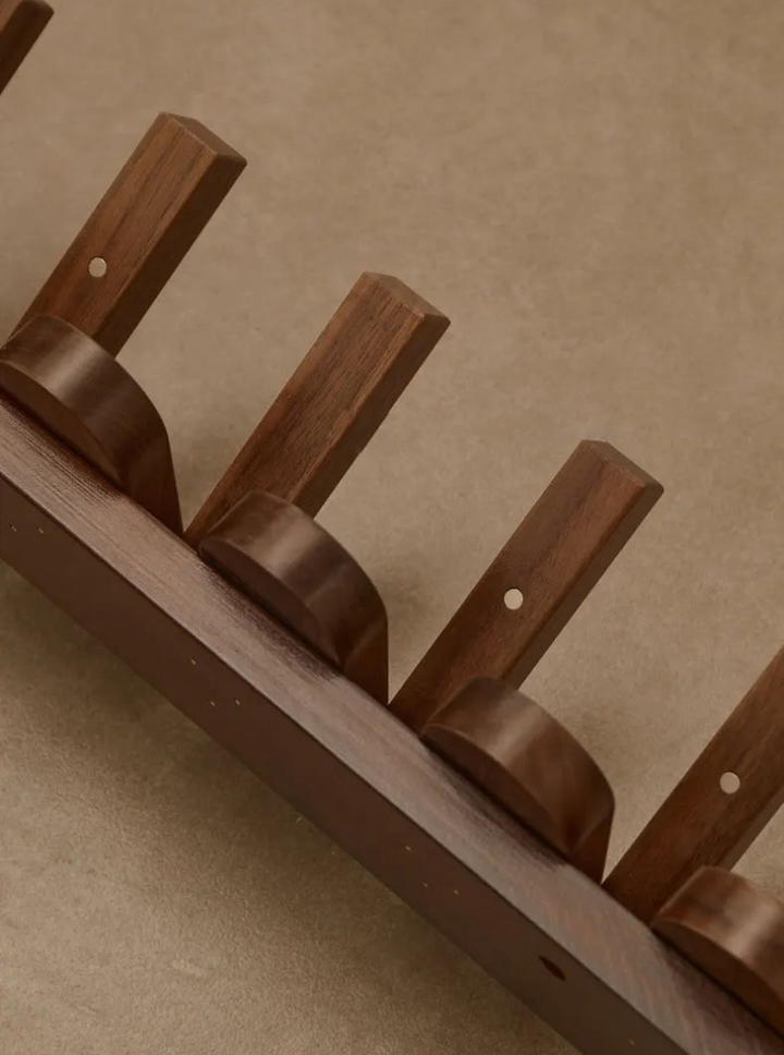 Timeless Walnut Wall-Mounted Coat Rack 6