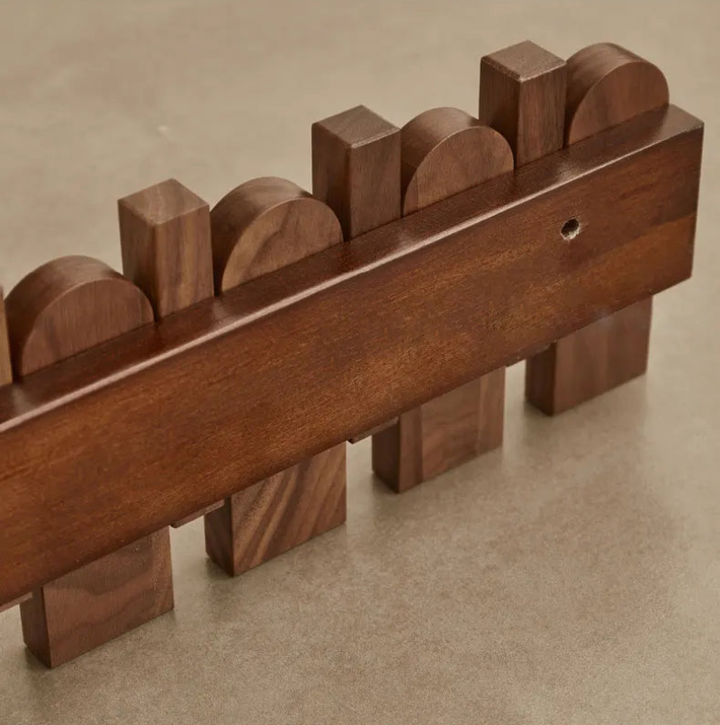 Timeless Walnut Wall-Mounted Coat Rack 7