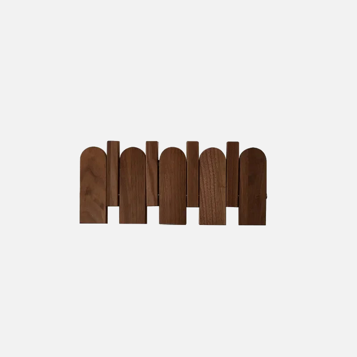 Timeless Walnut Wall-Mounted Coat Rack 9