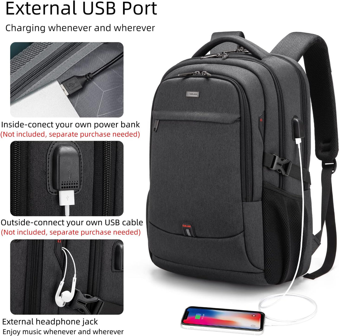 Water-Resistant Travel Laptop Backpack