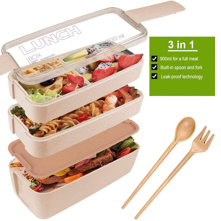 Timeless Wheat Fiber Bento Box 5