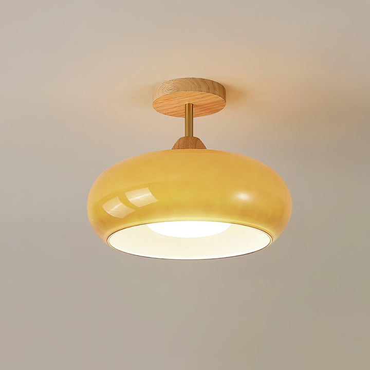 Timeless Wooden Flush Mount Ceiling Light 0