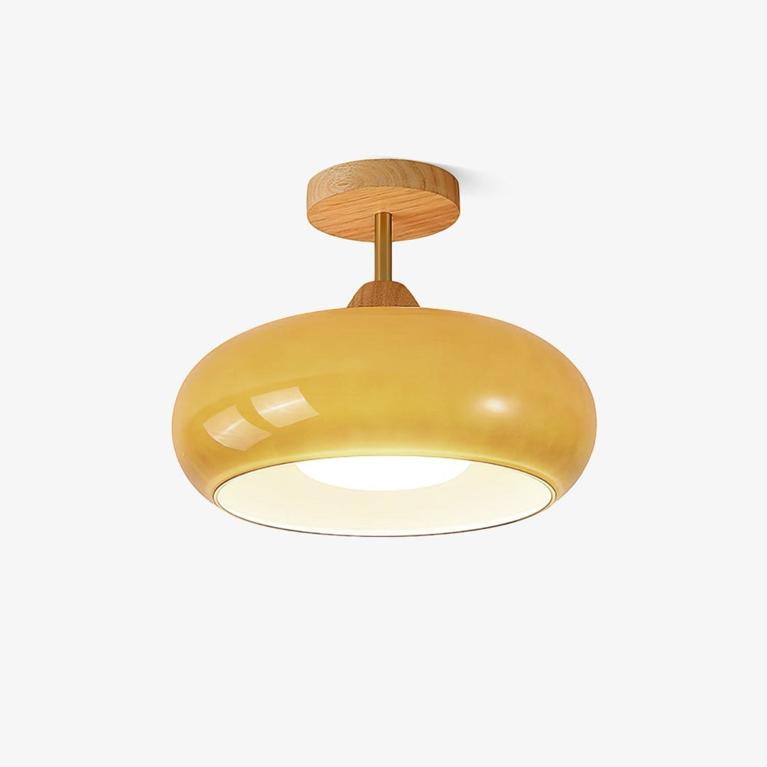 Timeless Wooden Flush Mount Ceiling Light 1