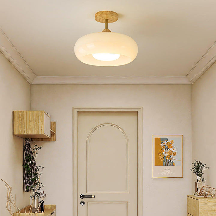 Timeless Wooden Flush Mount Ceiling Light 2