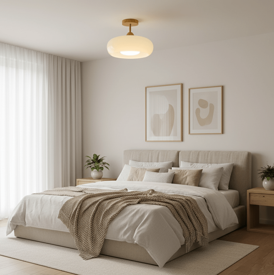 Timeless Wooden Flush Mount Ceiling Light 8