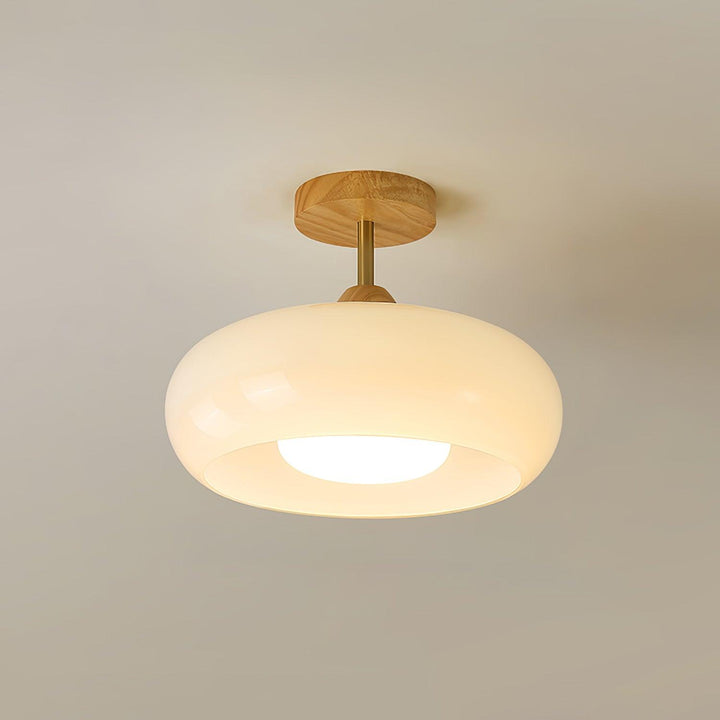 Timeless Wooden Flush Mount Ceiling Light 9