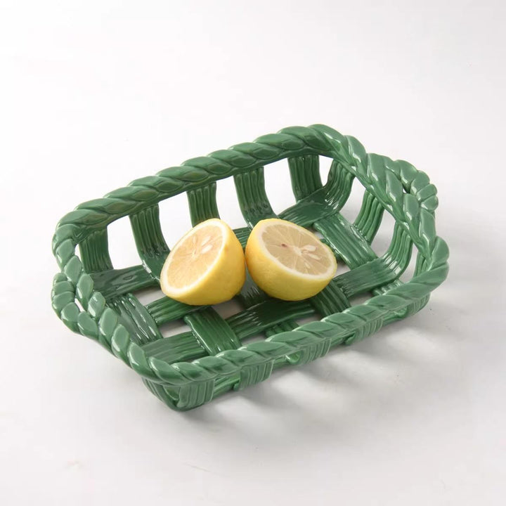 Timeless Woven Ceramic Tray 0