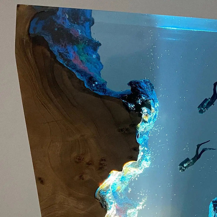 Tranquil Wood Resin Night Light 2