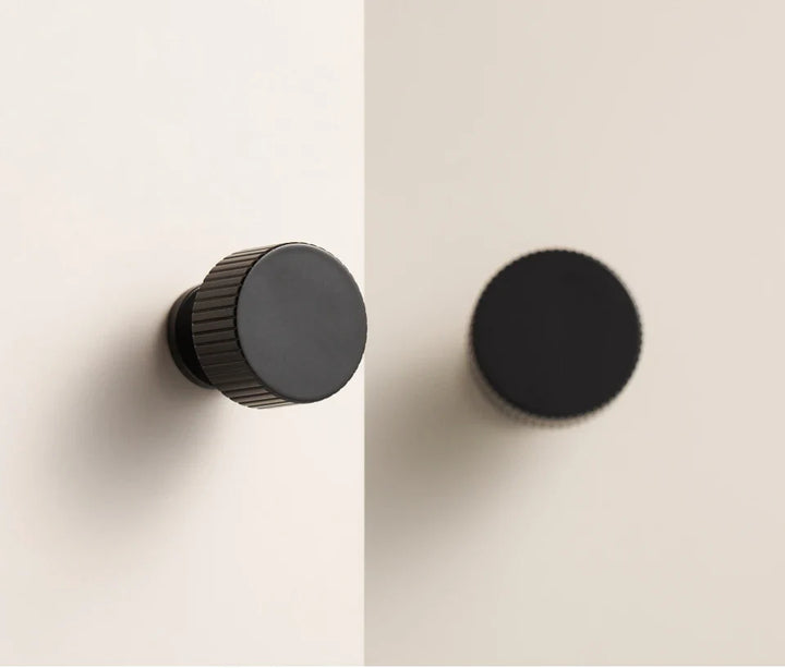 Fluted-Edge Brass Cabinet Knob