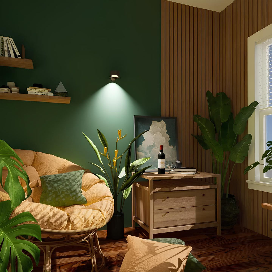 Cordless Magnetic LED Wall Light - Rechargeable, Dimmable, Easy Stick-On, 360° Adjustable