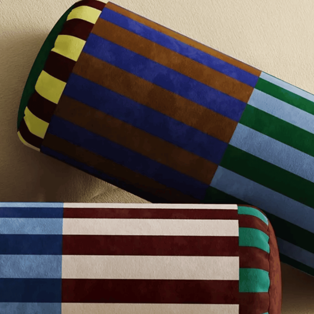 Velvet Cylinder Bolster Pillow 1