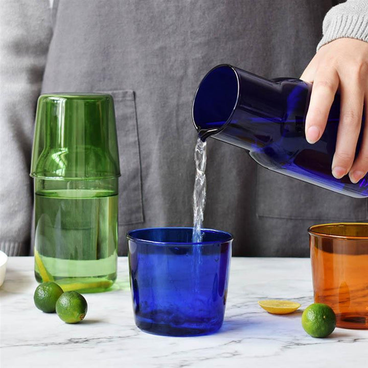 Color-Tinted Jug & Tumbler Set nightstand lifestyle