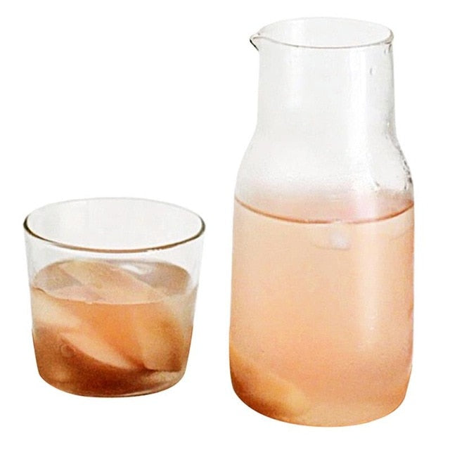 White Color-Tinted Jug & Tumbler Set front view