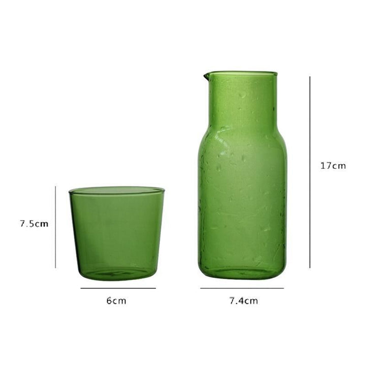 Color-Tinted Jug & Tumbler Set pouring lifestyle