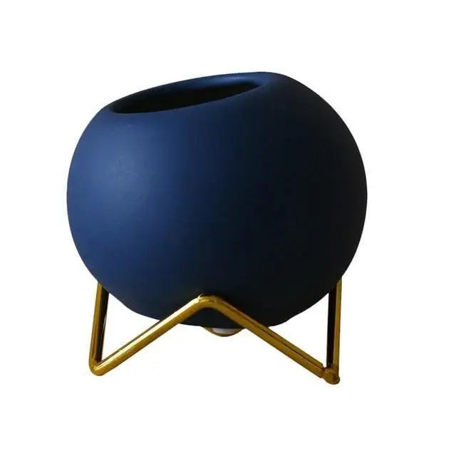 Vibrant Ceramic Planter With Stand 0