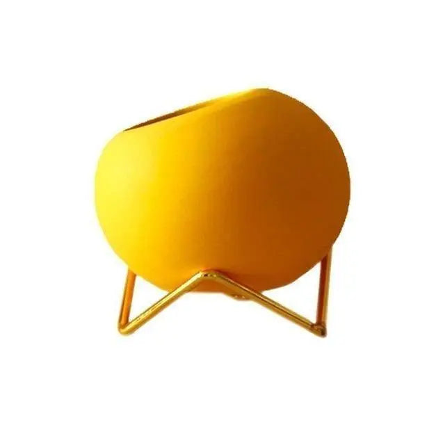 Vibrant Ceramic Planter With Stand 8