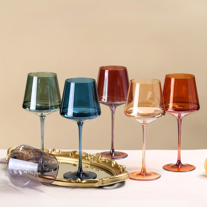 Vibrant Hand-Blown Wine Glasses 1