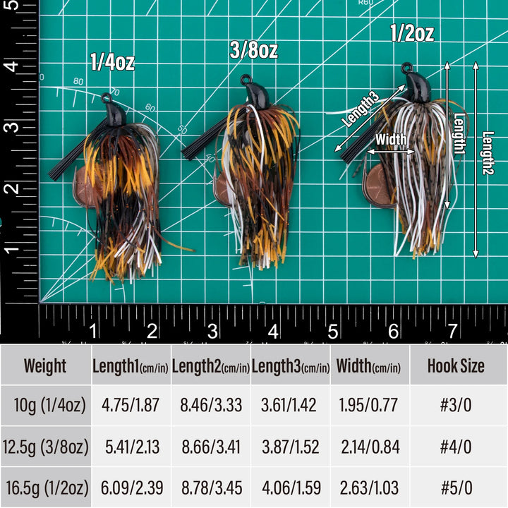Vibrant Silicone Swim Jigs for Bass 1