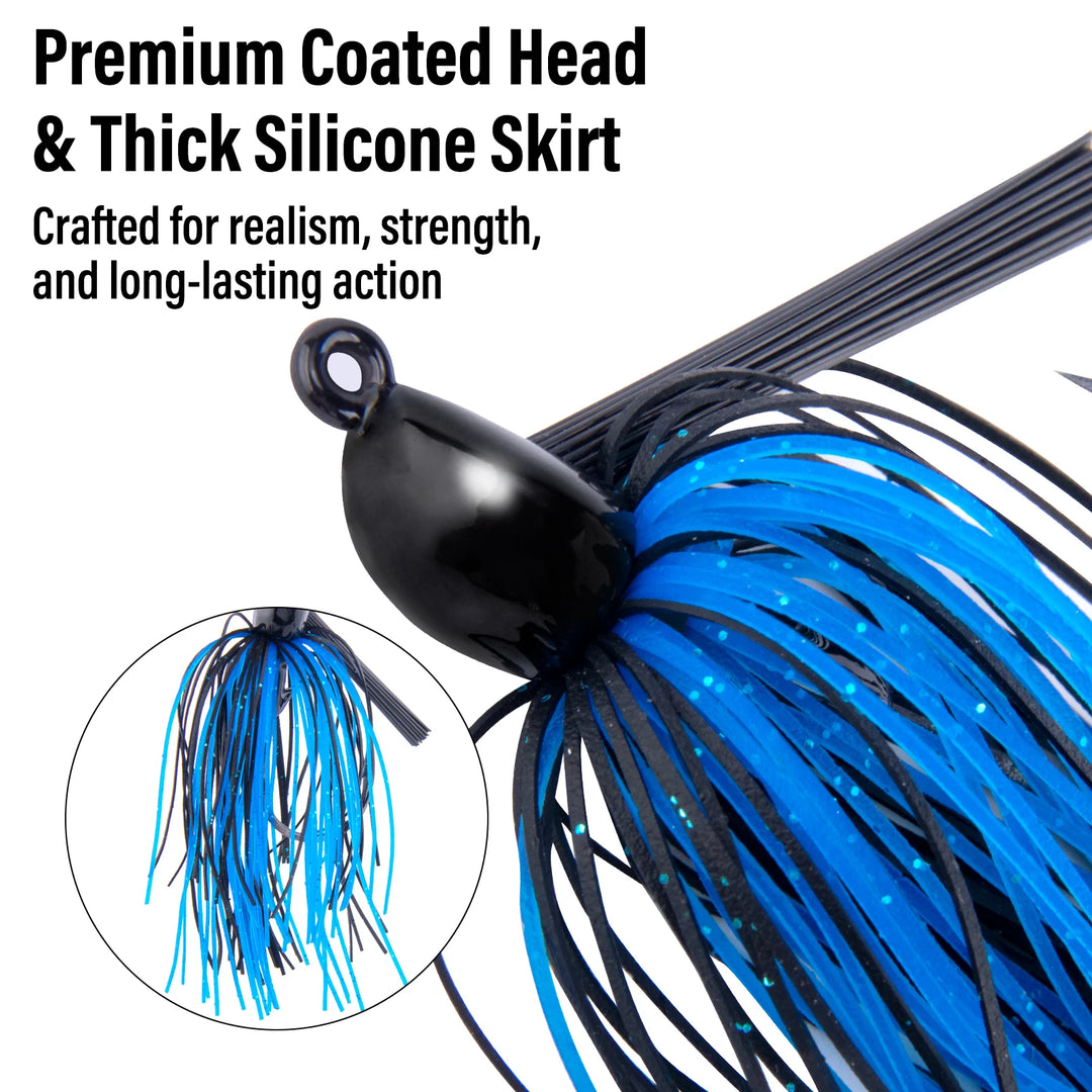 Vibrant Silicone Swim Jigs for Bass 3