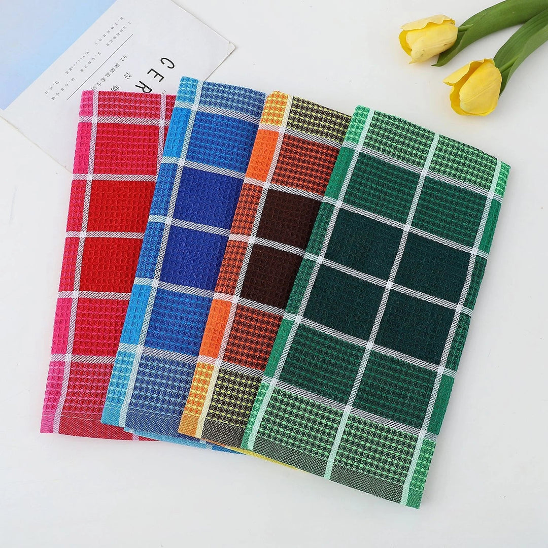 Vibrant Waffle Weave Towels 1