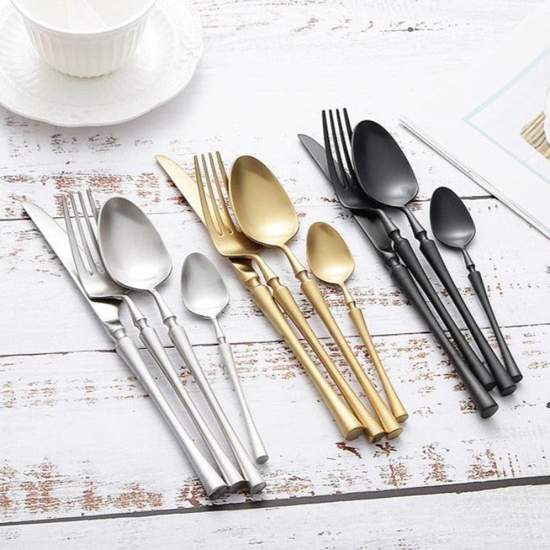 Gold Ridgemont Matte Cutlery – Detail View