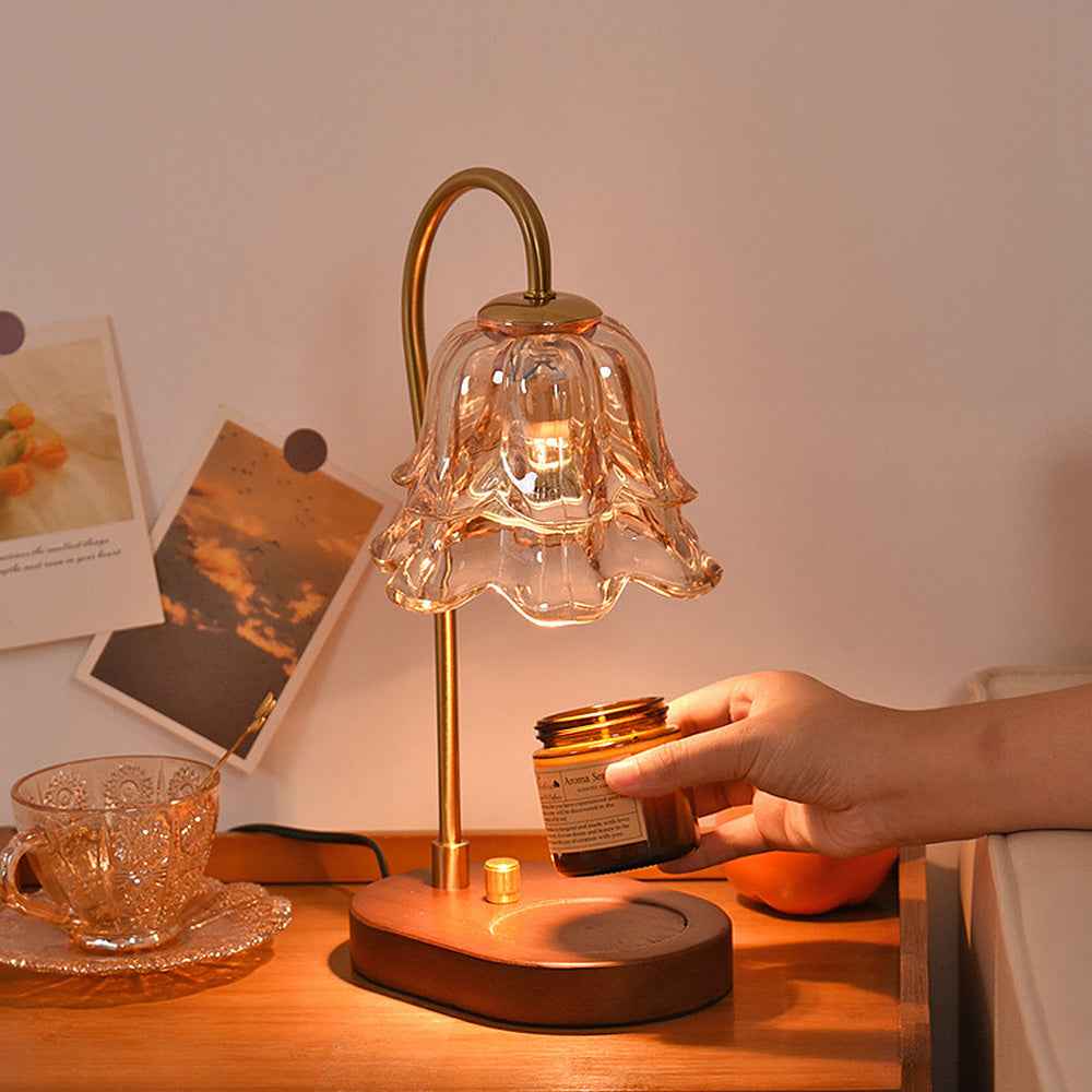 Vintage Glass Candle Warmer Lamp 1
