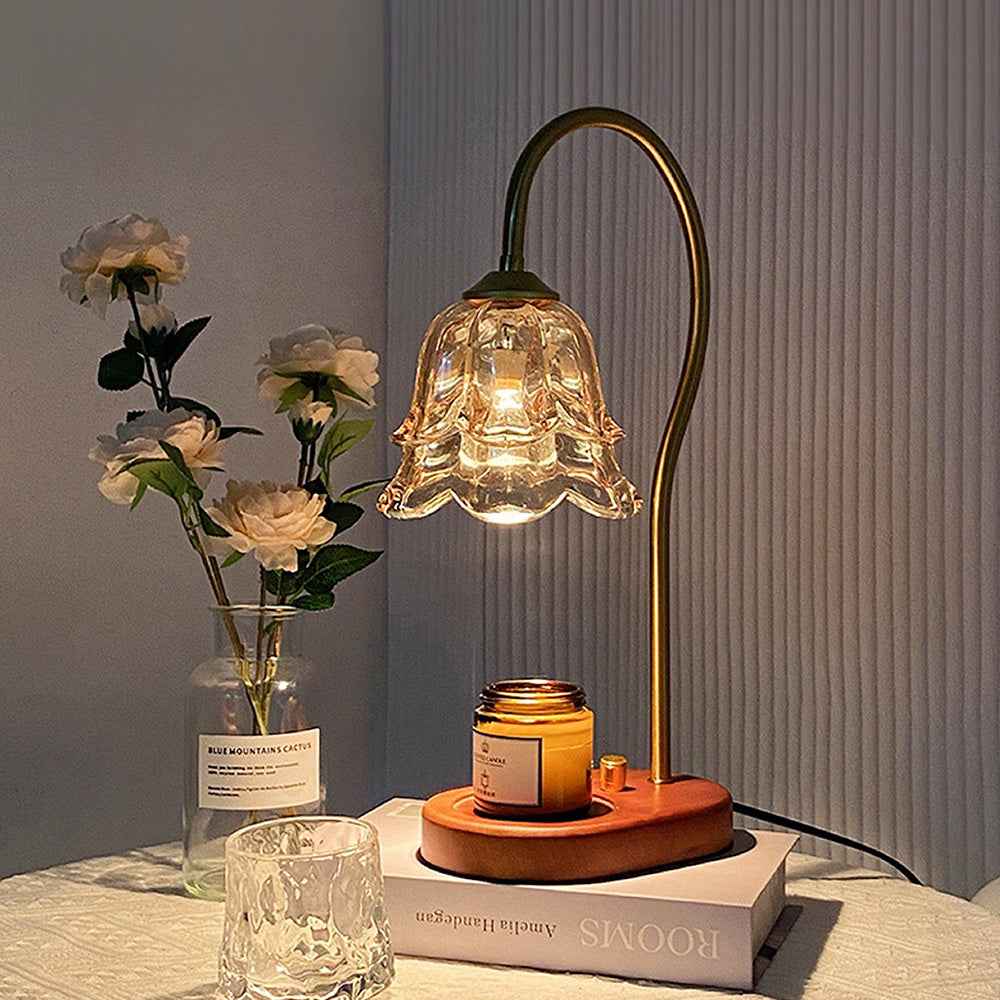 Vintage Glass Candle Warmer Lamp 7