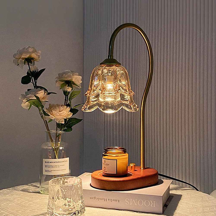 Vintage Glass Candle Warmer Lamp 7