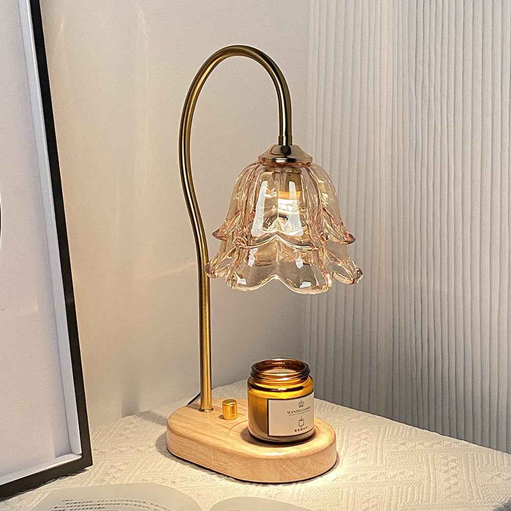 Vintage Glass Candle Warmer Lamp 8