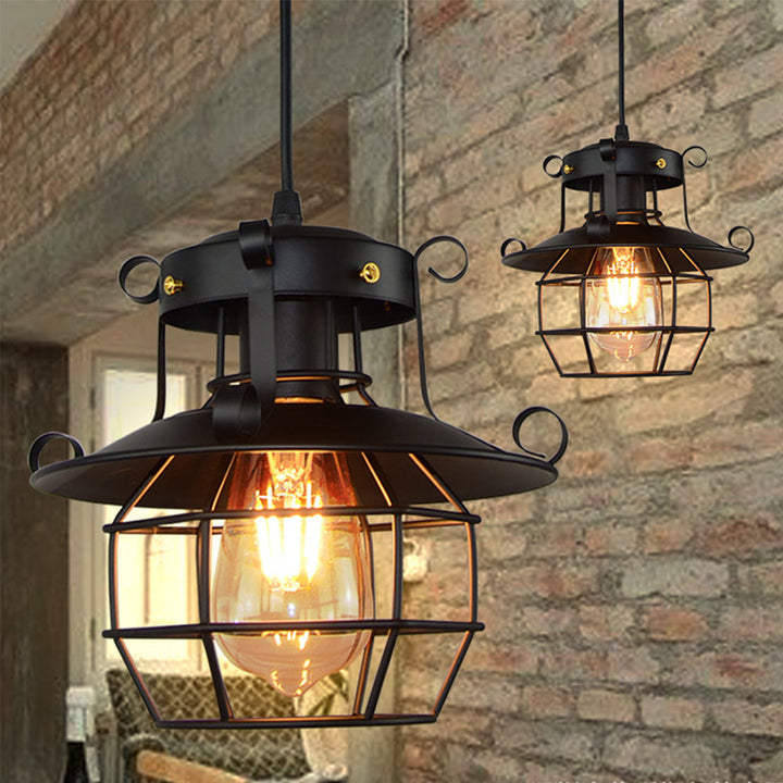 Vintage Metal Cage Pendant Lighting 1